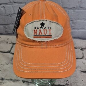 Maui Hawaii Hat Unisex One Size Orange Snapback Travel Souvenir Cap New W/ Tags